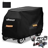 Cover for Mobility Scooter,Heavy Duty 420D Oxford Fabric Electric Scooter Rain Cover Waterproof Outdoor, Waterproof and Reflective Strips,3 Buckles and Large Bag,L（49' x 23' x 39'）