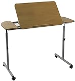 NRS Healthcare M66832 Wheeled and Tilting Over Bed or Chair Table - Height and Width Adjustable