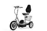 VELECO ZT16-3 Wheeled Mobility Scooter - Easy to manouver - Big Wheels - Removable Shopping Basket - Small Turning Circle - 750W 48V (Silver)
